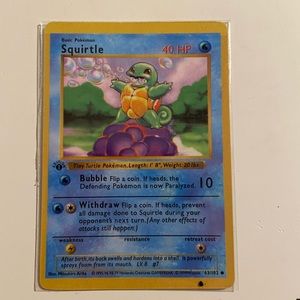 1999 Squirtle Pokémon card